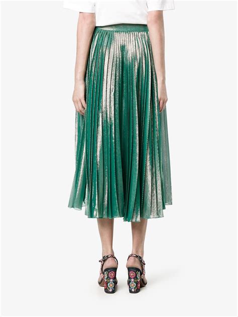 gucci hearts skirt metallic|gucci pleated skirt.